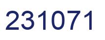 Number 231071 blue image