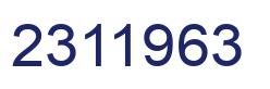 Number 2311963 blue image