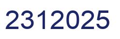 Number 2312025 blue image