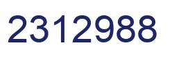 Number 2312988 blue image