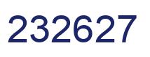 Number 232627 blue image
