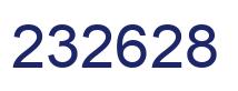 Number 232628 blue image