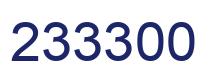 Number 233300 blue image