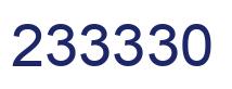 Number 233330 blue image