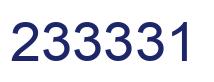 Number 233331 blue image