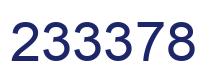 Number 233378 blue image