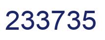 Number 233735 blue image