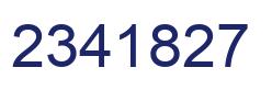 Number 2341827 blue image