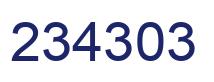 Number 234303 blue image