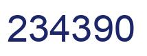 Number 234390 blue image