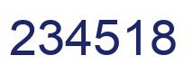 Number 234518 blue image