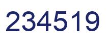 Number 234519 blue image