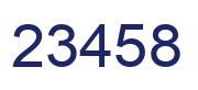 Number 23458 blue image
