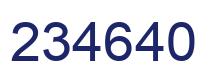 Number 234640 blue image