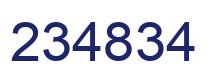 Number 234834 blue image