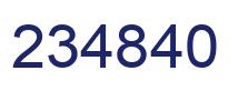 Number 234840 blue image