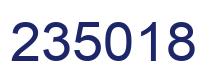 Number 235018 blue image