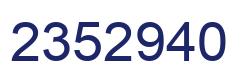 Number 2352940 blue image