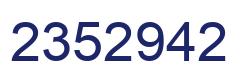 Number 2352942 blue image