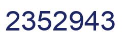 Number 2352943 blue image
