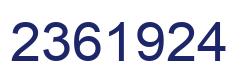 Number 2361924 blue image