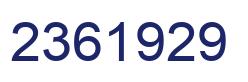 Number 2361929 blue image