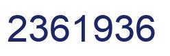 Number 2361936 blue image