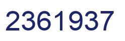 Number 2361937 blue image