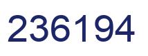 Number 236194 blue image