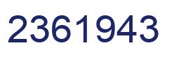 Number 2361943 blue image