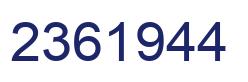 Number 2361944 blue image
