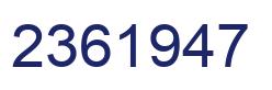 Number 2361947 blue image