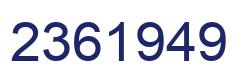 Number 2361949 blue image