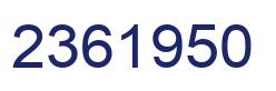 Number 2361950 blue image