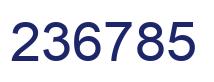 Number 236785 blue image