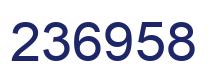 Number 236958 blue image