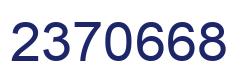 Number 2370668 blue image