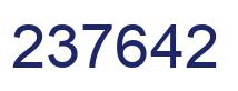 Number 237642 blue image