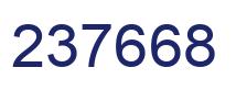 Number 237668 blue image