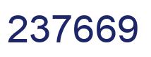 Number 237669 blue image
