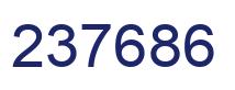 Number 237686 blue image