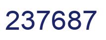 Number 237687 blue image