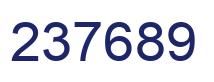 Number 237689 blue image
