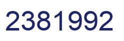 Number 2381992 blue image