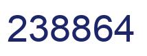 Number 238864 blue image