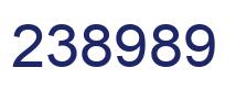 Number 238989 blue image