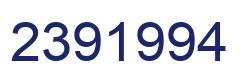 Number 2391994 blue image