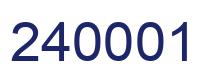 Number 240001 blue image