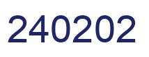 Number 240202 blue image