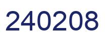 Number 240208 blue image